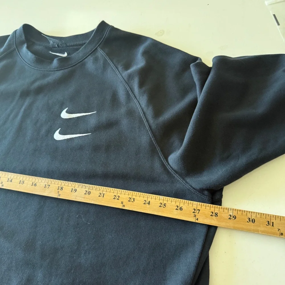 Nike Sportswear Swoosh Crewneck Sweatshirt Black Mens XXL CJ4871-010 Pullover